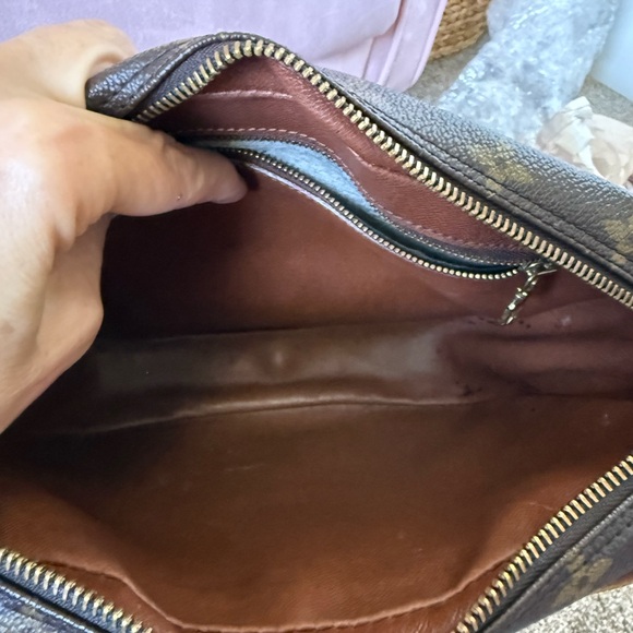 💯 Louis Vuitton Monogram Jeune Fille Canvas Crossbody Bag with Tan Leather Trim - Picture 15 of 16